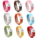 Women's adjustable leather bracelet simple and versatile color new type Bracelet fit 20mm snaps chunks Jewelry