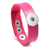 Women's adjustable leather bracelet simple and versatile color new type Bracelet fit 20mm snaps chunks Jewelry