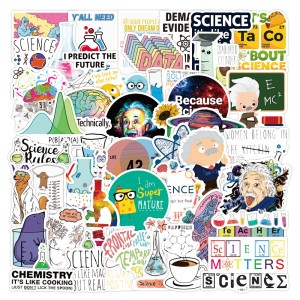 50pcs Science Chemistry Laboratory  graffiti stickers decorative suitcase notebook waterproof detachable stickers