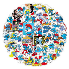 50pcs Cute smurf  graffiti stickers decorative suitcase notebook waterproof detachable stickers