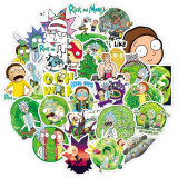 50pcs  Rick and Morty  graffiti stickers decorative suitcase notebook waterproof detachable stickers