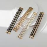 Golden elephant pendant design bracelet Multi-layer leather strap diamond magnetic buckle bracelet