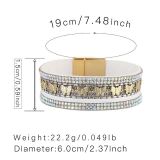Row diamond bracelet, butterfly accessories, gold buckle, alloy magnetic buckle bracelet