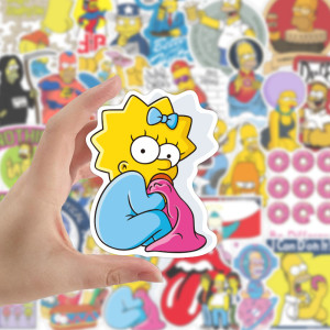 50pcs The Simpsons  graffiti stickers decorative suitcase notebook waterproof detachable stickers