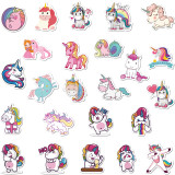 50pcs unicorn graffiti stickers decorative suitcase notebook waterproof detachable stickers