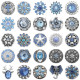 20MM  blue design enamel Rhinestone Metal snap buttons