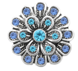 20MM  blue design enamel Rhinestone Metal snap buttons