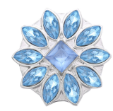 20MM  blue design enamel Rhinestone Metal snap buttons