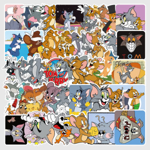 50pcs  Cat and mouse  graffiti stickers decorative suitcase notebook waterproof detachable stickers