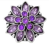 20MM  purple design enamel Rhinestone Metal snap buttons