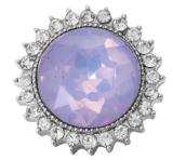 20MM Light purple design enamel Rhinestone Metal snap buttons