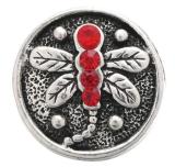 20MM Red design enamel Rhinestone Metal snap buttons