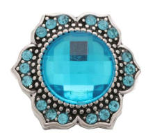 20MM Blue design enamel Rhinestone Metal snap buttons