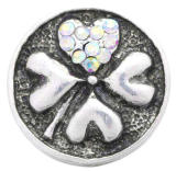20MM  Color white design enamel Rhinestone Metal snap buttons