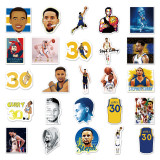 50pcs Basketball Curry  graffiti stickers decorative suitcase notebook waterproof detachable stickers