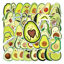 50pcs  avocado  graffiti stickers decorative suitcase notebook waterproof detachable stickers