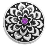 20MM  purple design enamel Rhinestone Metal snap buttons