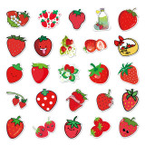 50pcs  Strawberry  graffiti stickers decorative suitcase notebook waterproof detachable stickers