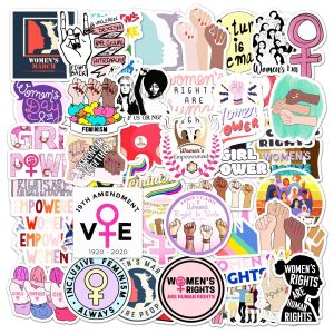 50pcs  Feminist  graffiti stickers decorative suitcase notebook waterproof detachable stickers