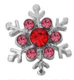 20MM  rose Red design enamel Rhinestone Metal snap buttons