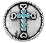 20MM Blue design enamel Rhinestone Metal snap buttons