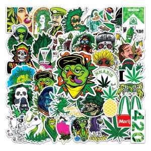 50pcs  Spoof of leaf characters  graffiti stickers decorative suitcase notebook waterproof detachable stickers