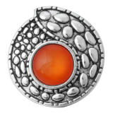 20MM Orange design enamel Rhinestone Metal snap buttons