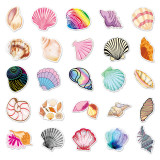 50pcs  Cartoon seashell  graffiti stickers decorative suitcase notebook waterproof detachable stickers