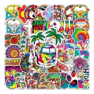 50pcs Hippie  Car dragonfly graffiti stickers decorative suitcase notebook waterproof detachable stickers