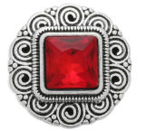 20MM Christmas red  design Rhinestone enamel Metal snap buttons