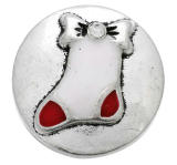 20MM Christmas red  design Rhinestone enamel Metal snap buttons