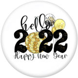 20MM  Merry  Mama  Print   glass  snaps buttons