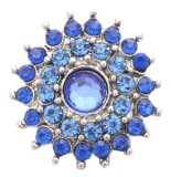 20MM sapphire design Rhinestone enamel Metal snap buttons