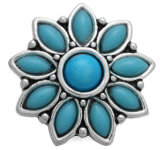 20MM turquoise design Rhinestone enamel Metal snap buttons