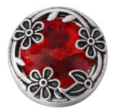 20MM red design Rhinestone enamel Metal snap buttons
