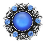 20MM sapphire design Rhinestone enamel Metal snap buttons