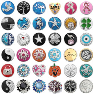 20MM  design Rhinestone enamel Metal snap buttons