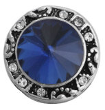 20MM sapphire design Rhinestone enamel Metal snap buttons