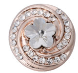20MM Rose gold design Rhinestone enamel Metal snap buttons