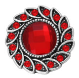 20MM red design Rhinestone enamel Metal snap buttons