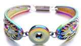 Metal colorful1 buttons snap silver bracelet fit 18&20MM snaps jewelry