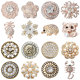 20MM Rose gold design Rhinestone enamel Metal snap buttons