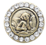 20MM Rose gold design Rhinestone enamel Metal snap buttons