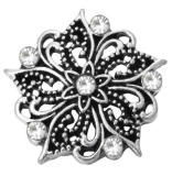 20MM White design Rhinestone enamel Metal snap buttons