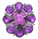 20MM  purple design enamel Rhinestone Metal snap buttons