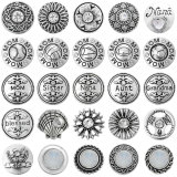 20MM White design Rhinestone enamel Metal snap buttons