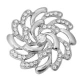 20MM White design Rhinestone enamel Metal snap buttons