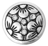 20MM White design Rhinestone enamel Metal snap buttons
