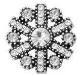 20MM White design Rhinestone enamel Metal snap buttons