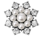 20MM White design Rhinestone enamel Metal snap buttons